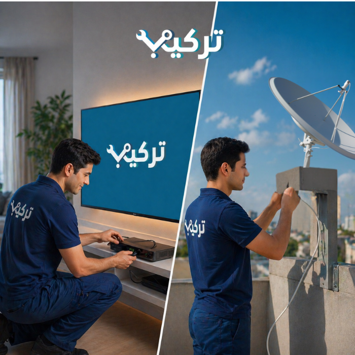 تركيب رسيرفر مع طبق